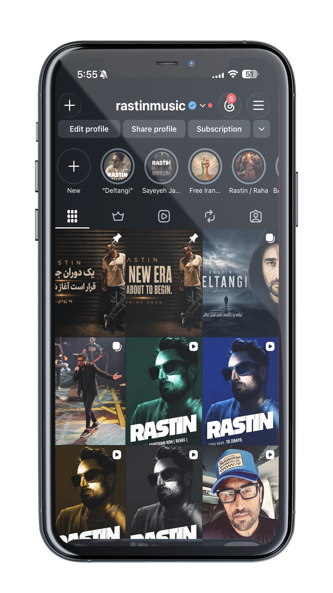 Rastin Instagram feed